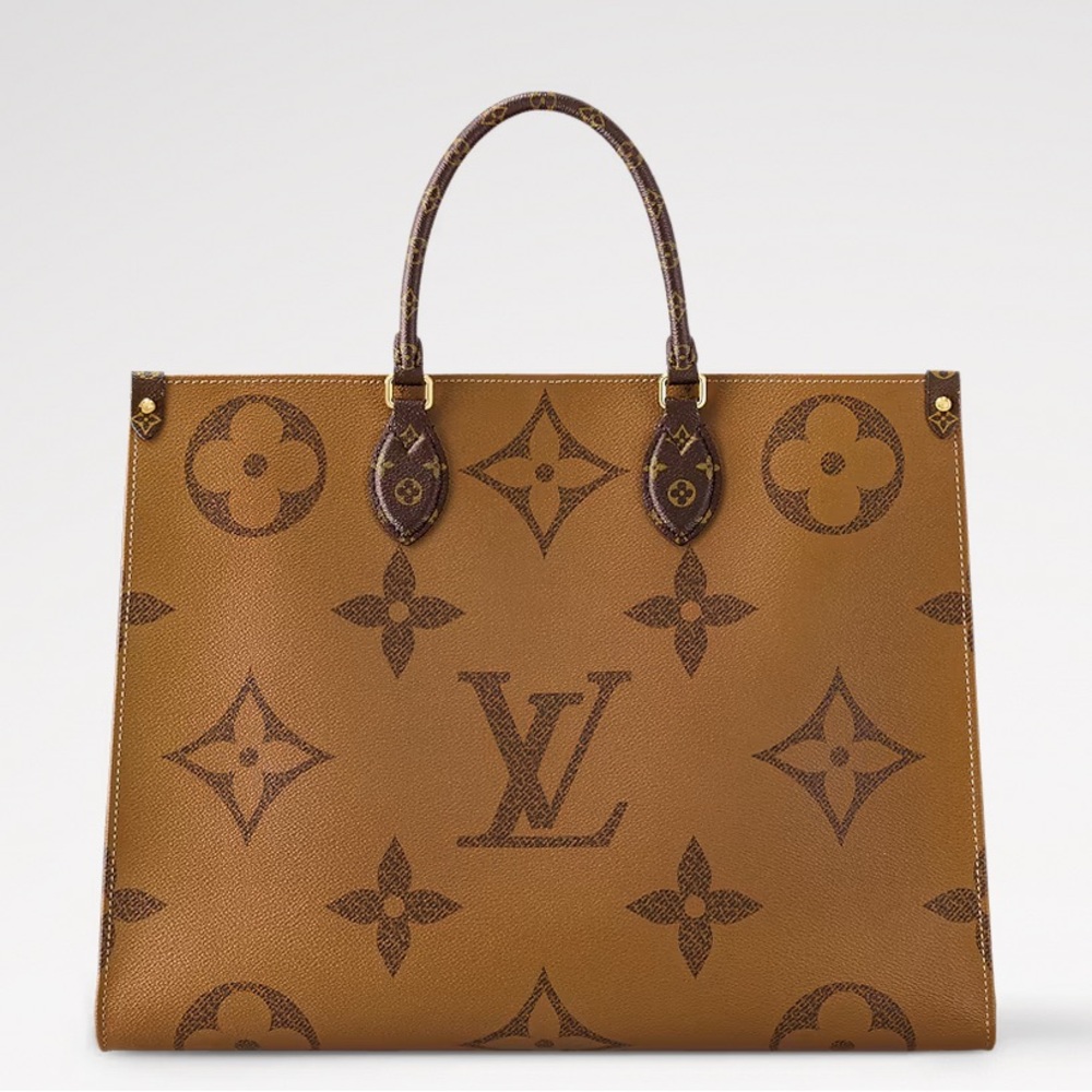 NEW!! Louis Vuitton Tan Monogram Tote Bag